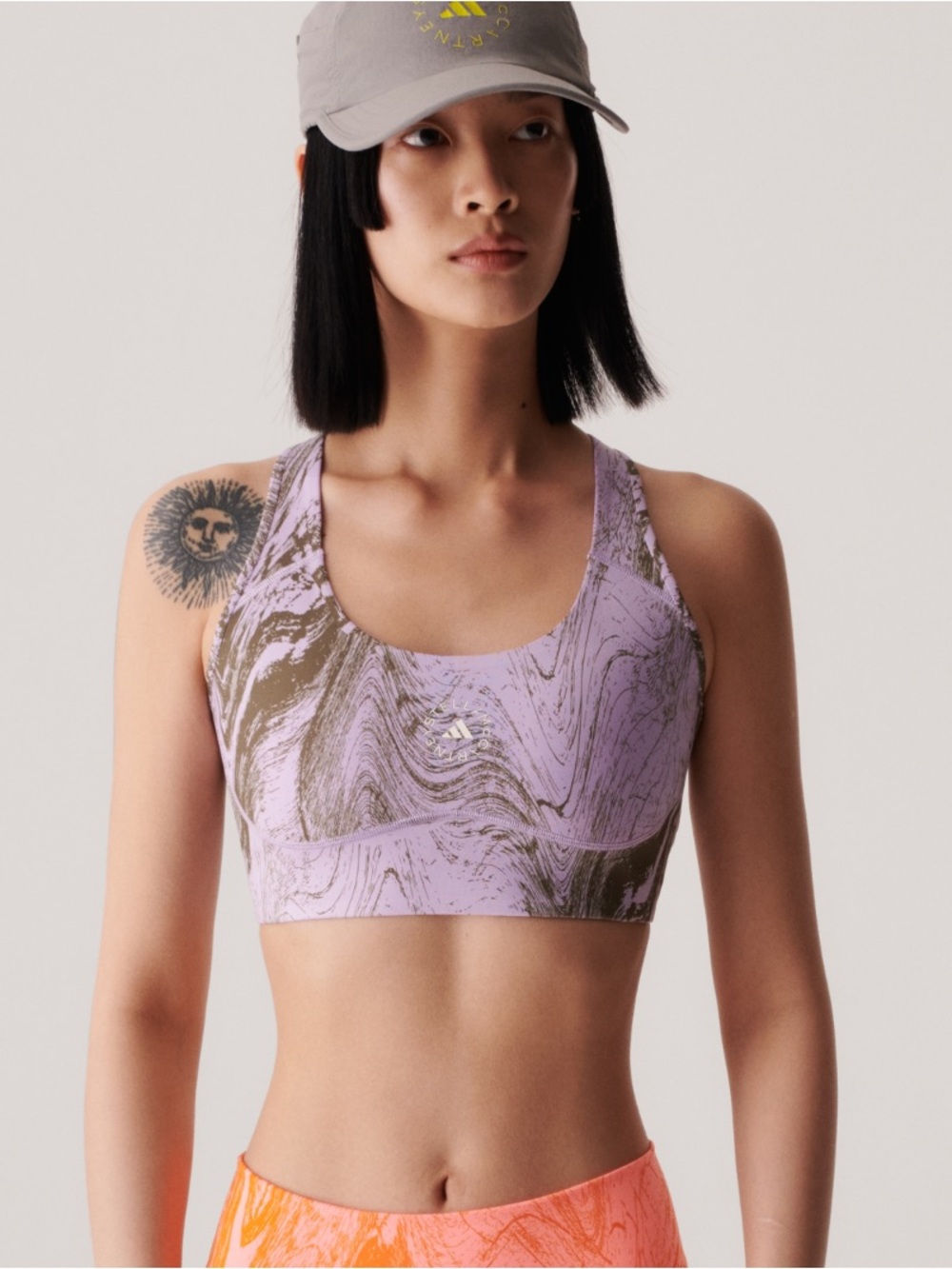 NWT adidas Stella McCartney True Purpose Impact Training Bra Purple Small D-DD